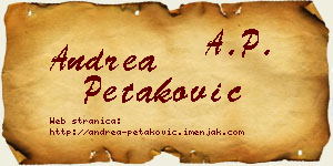Andrea Petaković vizit kartica